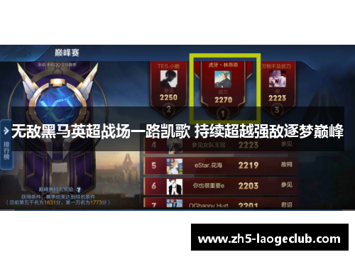 无敌黑马英超战场一路凯歌 持续超越强敌逐梦巅峰