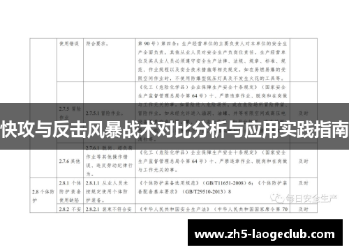 快攻与反击风暴战术对比分析与应用实践指南 快攻与反击风暴战术对比分析与应用实践指南